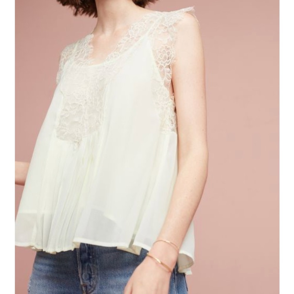 Love Sam Anthropologie Benita lace top